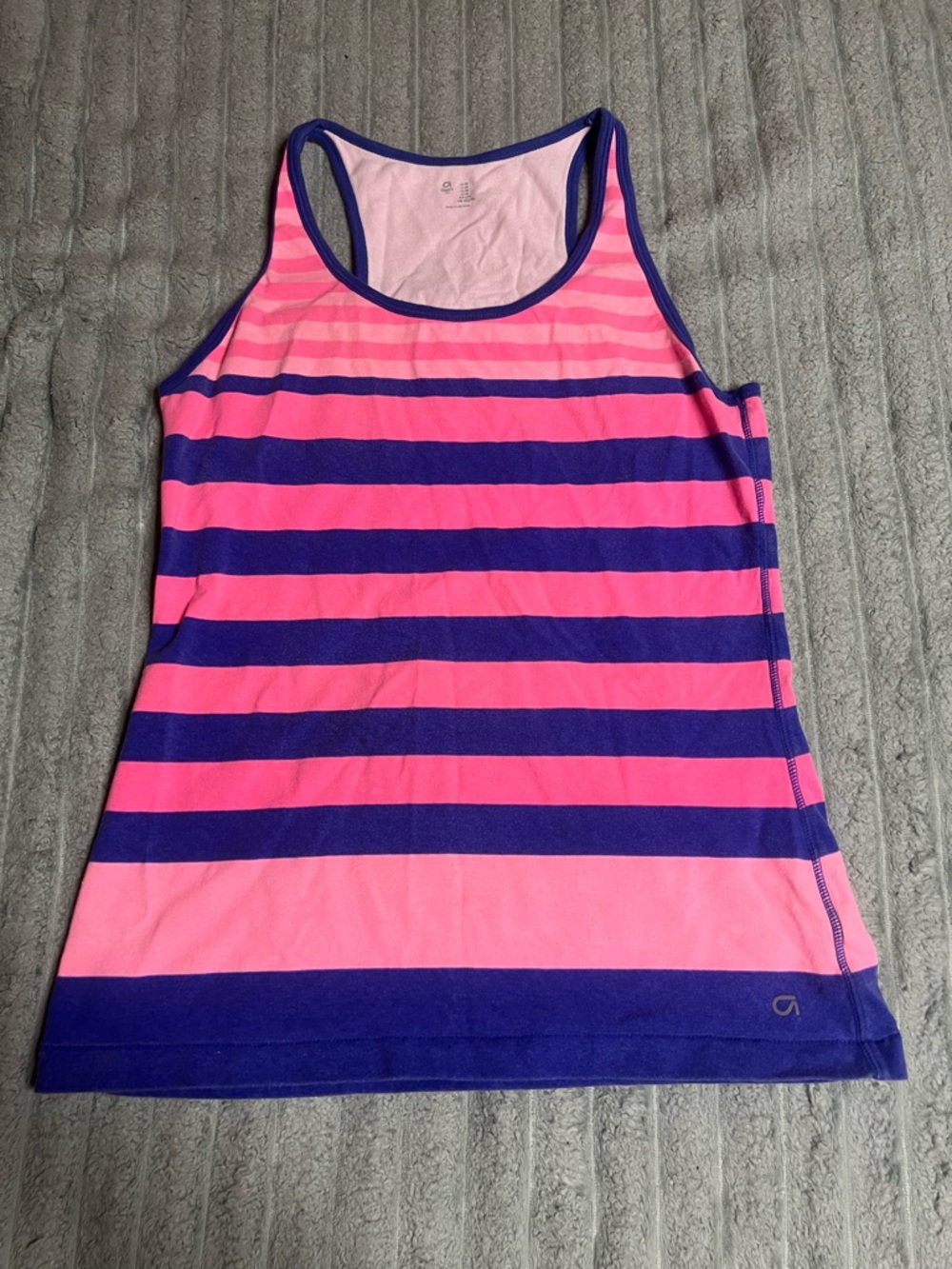 GAP Pink and Purple Striped Racerback Tank